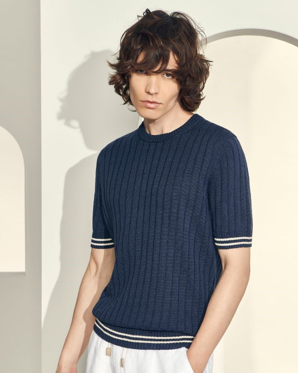 Navy blue t-shirt GRAN SASSO for Sartorial Corner