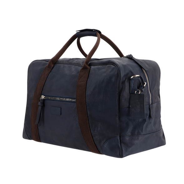 Petrol blue leather trravelbag THE JACK LEATHERS