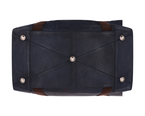 Petrol blue leather trravelbag THE JACK LEATHERS