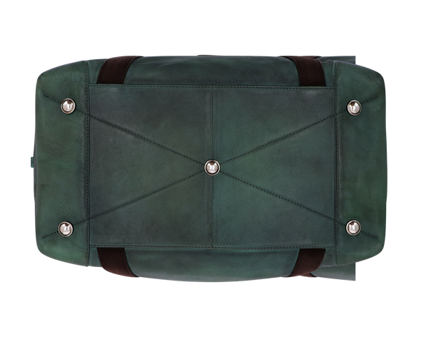 Green leather travelbag THE JACK LEATHERS