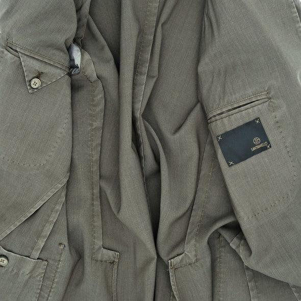 Khaki brown casual suit SANTANIELLO