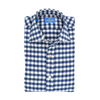 Blue and white "Vichy" casual shirt ALESSANDRO GHERARDI