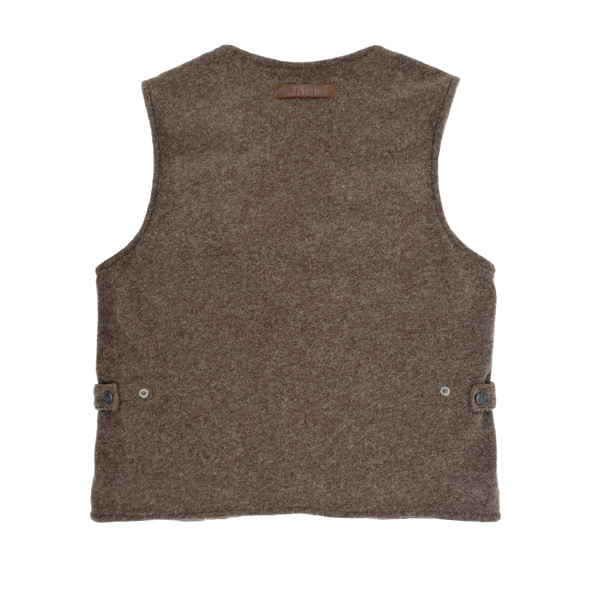 Burned brown suede bodywarmer THE JACK LEATHERS