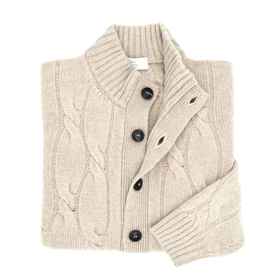 Light beige buttoned cardigan MAURO OTTAVIANI