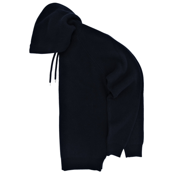 Navy blue hooded sweater MAURO OTTAVIANI