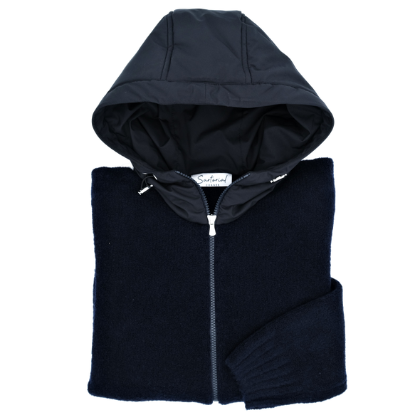 Navy blue hooded sweater GRAN SASSO for Sartorial Corner