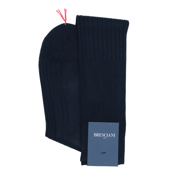 Navy blue knee-high socks BRESCIANI