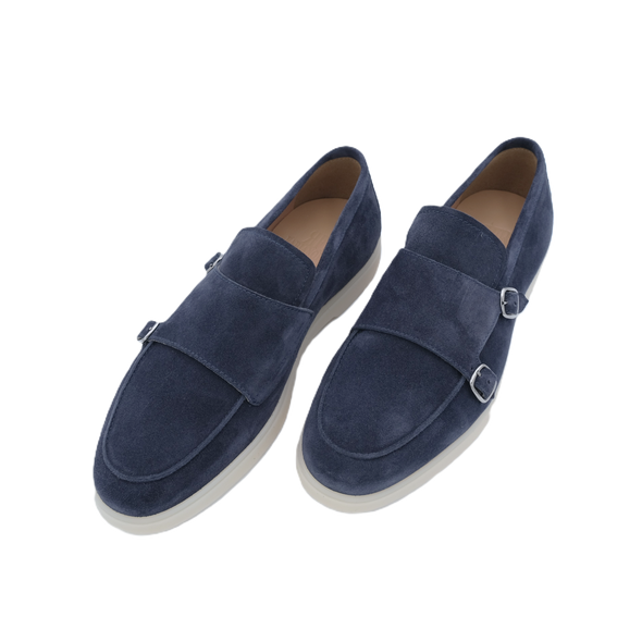 Navy blue "monk" loafers FABIANO RICCI