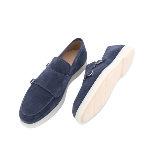 Navy blue "monk" loafers FABIANO RICCI