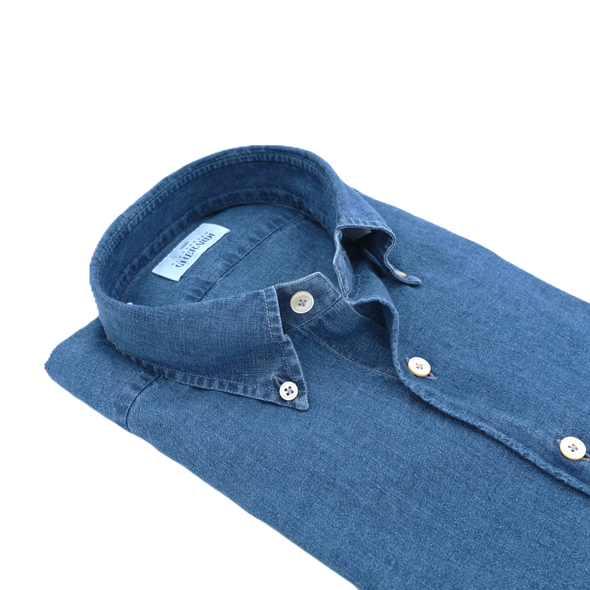 Button-down denim casual shirt ALESSANDRO GHERARDI