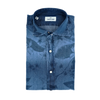 Denim blue flower casual shirt ALESSANDRO GHERARDI