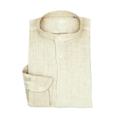 Light beige "Mao collar" casual shirt FRADI