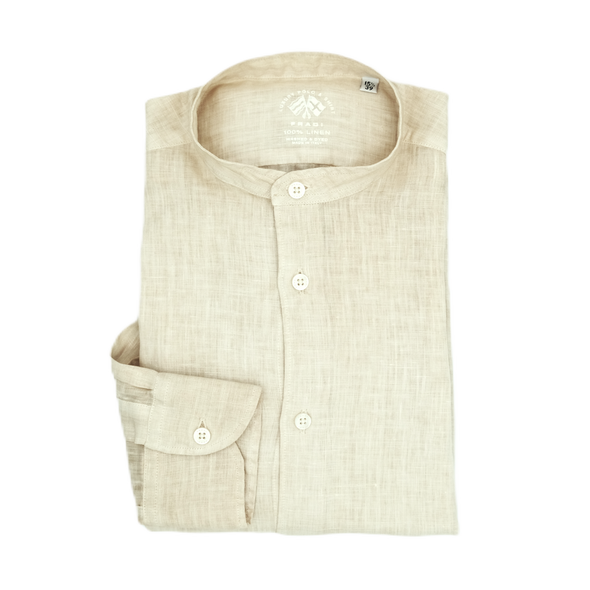 Light beige "Mao collar" casual shirt FRADI