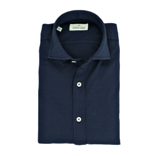 Navy blue casual polo shirt ALESSANDRO GHERARDI