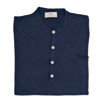 Navy blue and button closure t-shirt AB KOST