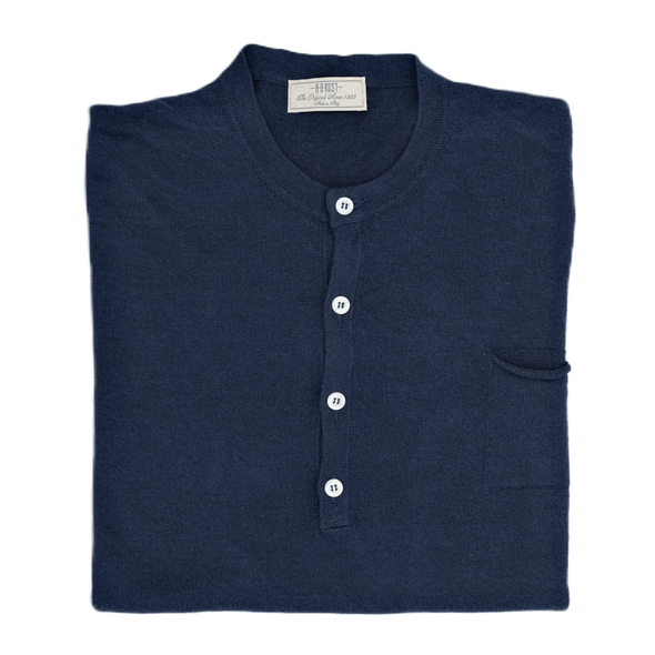 Navy blue and button closure t-shirt AB KOST