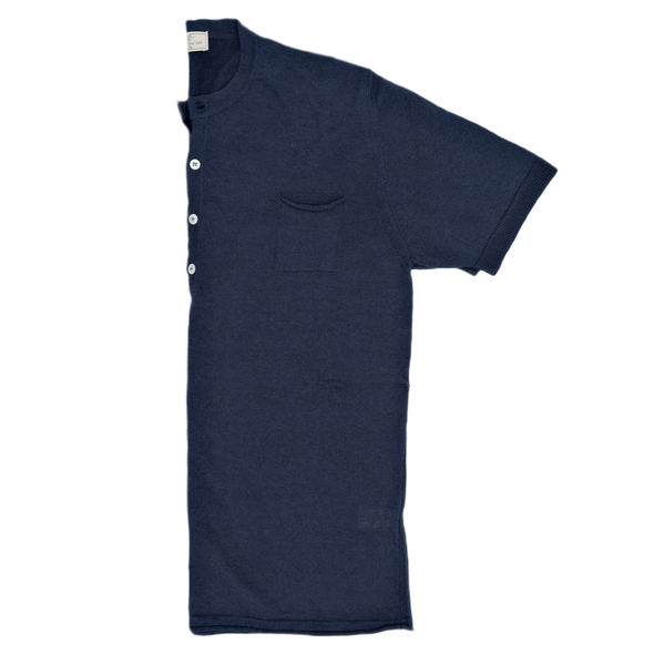 Navy blue and button closure t-shirt AB KOST