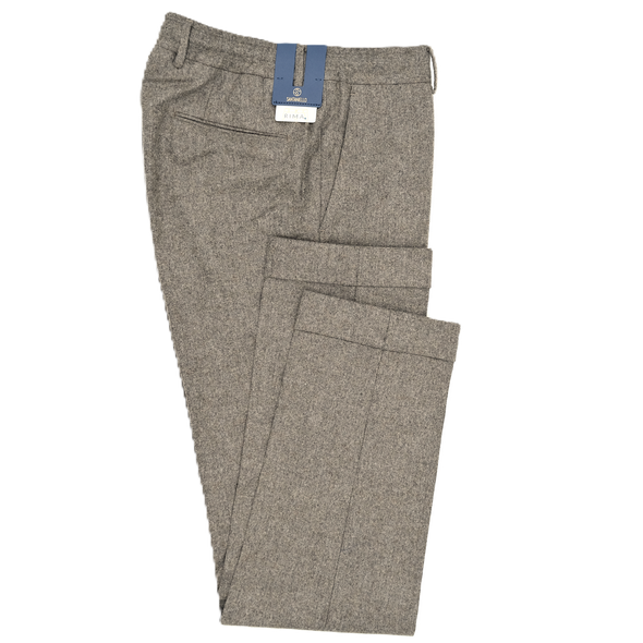 Mid brown flanel sport trouser SANTANIELLO