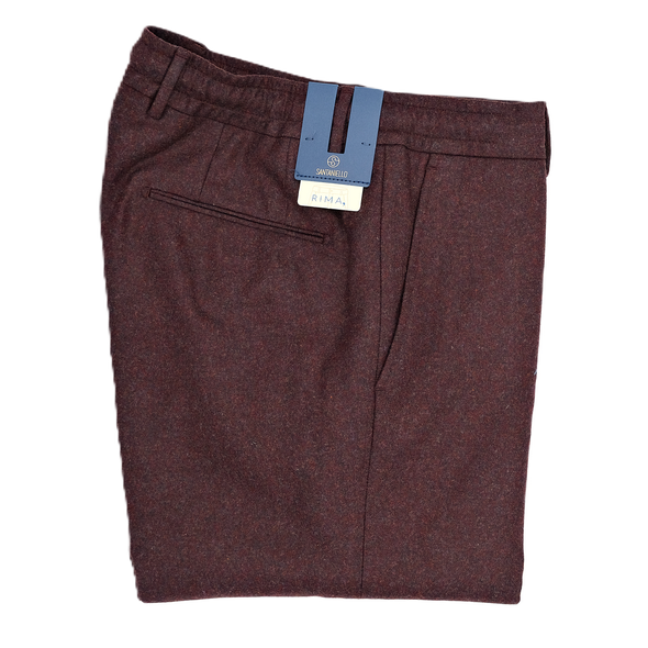 Burgundy flanel sport trouser SANTANIELLO