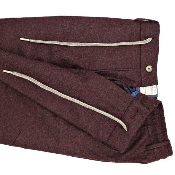 Burgundy flanel sport trouser SANTANIELLO