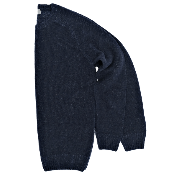 Navy blue round neck sweater FERRANTE