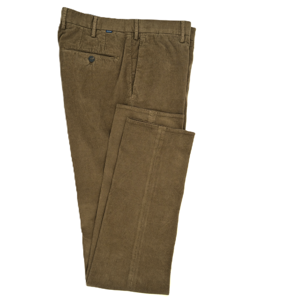 Green forest "corduroy" chino INCOTEX 39/40927/421