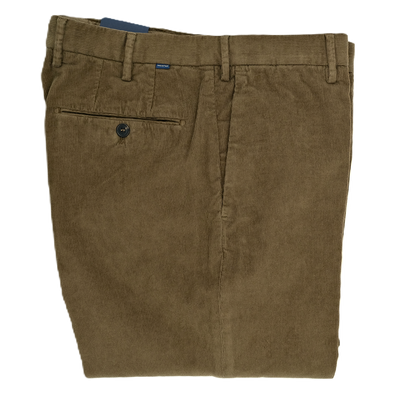 Green forest "corduroy" chino INCOTEX 39/40927/421