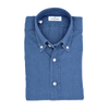 Button-down blue denim casual shirt ALESSANDRO GHERARDI