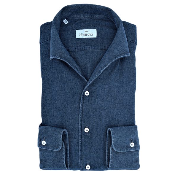 Denim blue classic shirt ALESSANDRO GHERARDI