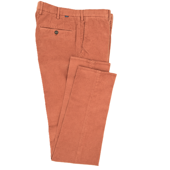 Burnt orange "thin corduroy" chino INCOTEX 39/40927/651