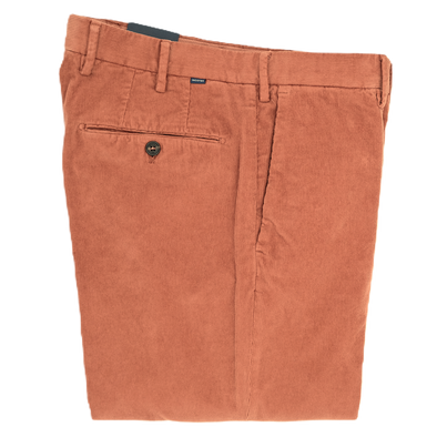 Burnt orange "corduroy" chino INCOTEX 39/40927/651