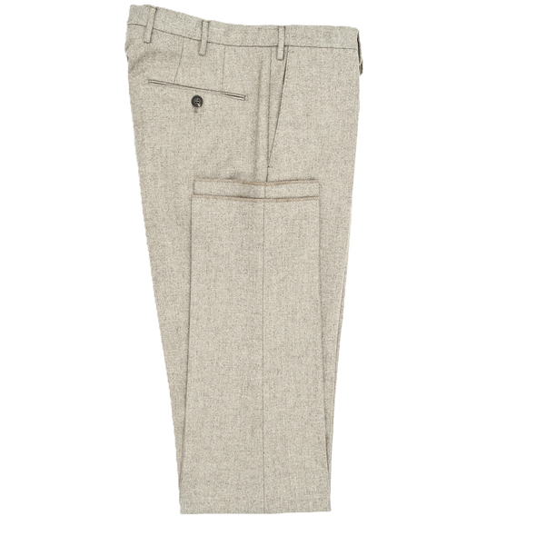 Light beige flanel classic trouser INCOTEX 39/1721B/410