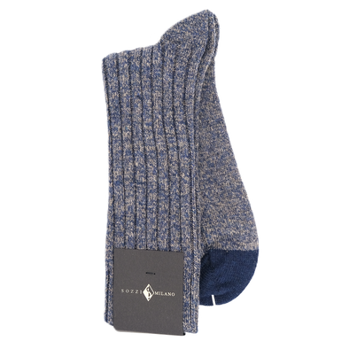 Mottled blue mid-calf socks SOZZI MILANO