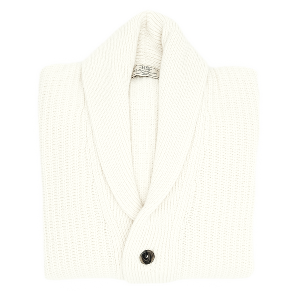 Off white shawl collar cardigan AB KOST