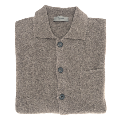 Dark sand buttoned cardigan FERRANTE