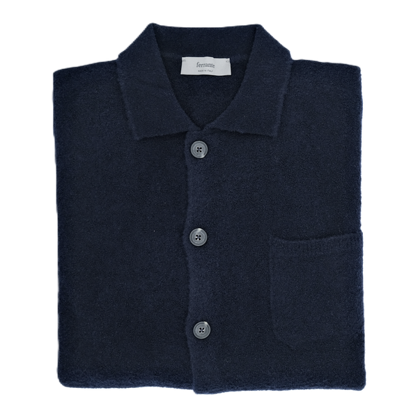 Navy blue buttoned cardigan FERRANTE