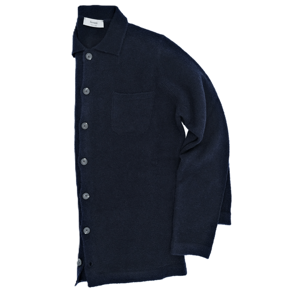 Navy blue buttoned cardigan FERRANTE