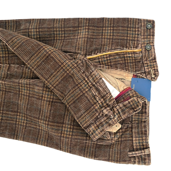 Hunting brown colour checks "Evoluto" chino SANTANIELLO DSQE3766