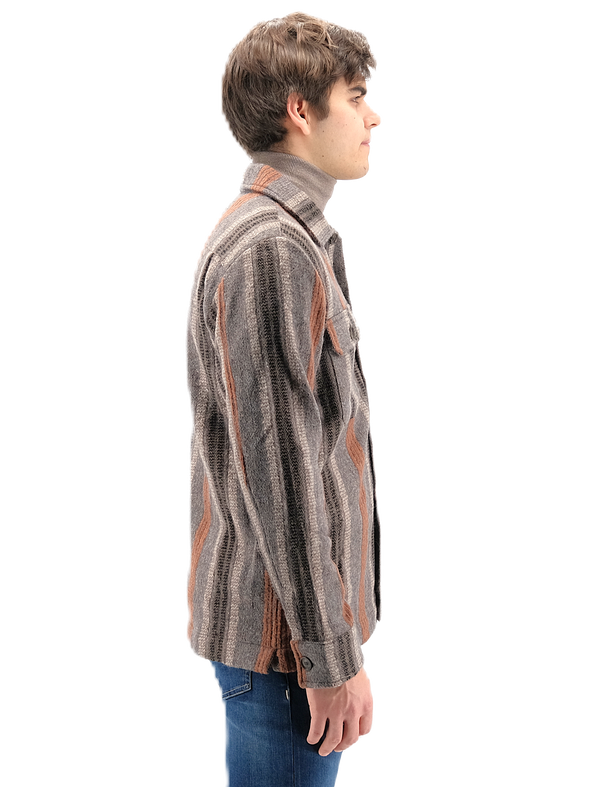 Multicoloured "autumn stripes overshirt " sport jacket  SUNHOUSE