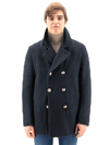 Dark blue double-breasted jacket GMS75