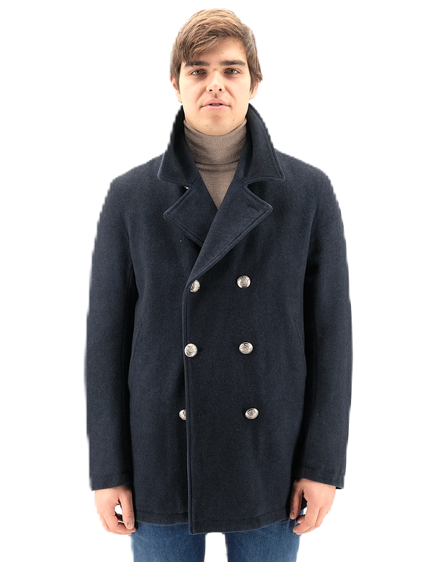 Dark blue double-breasted jacket GMS75