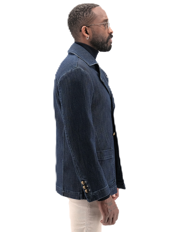 Blue jeans double-breasted sport jacket BARMAS