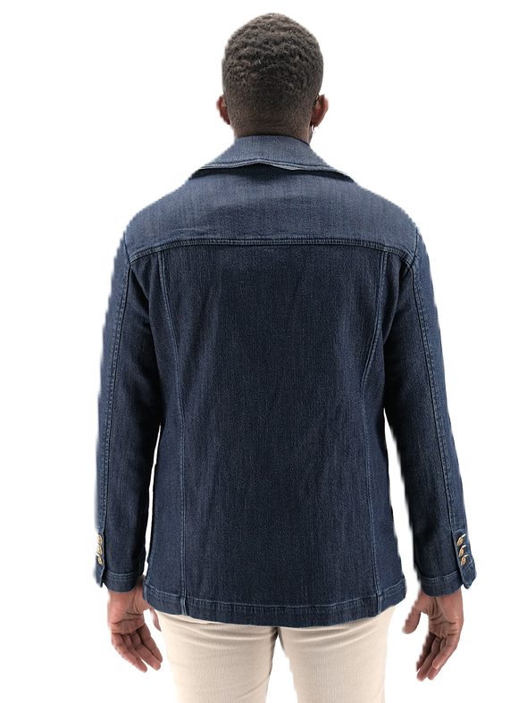 Blue jeans double-breasted sport jacket BARMAS