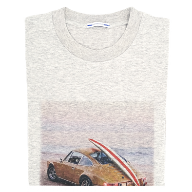 Light grey "Surf and fun" casual t-shirt JACOB COHEN