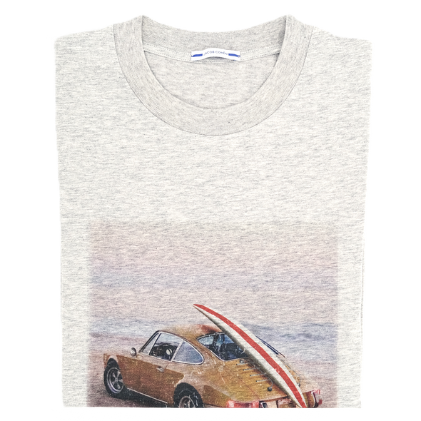 Light grey "Surf and fun" casual t-shirt JACOB COHEN