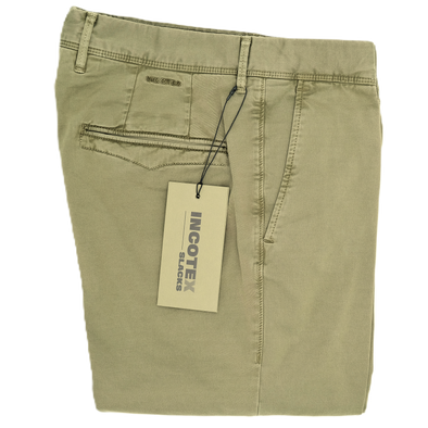 Military green "slacks" chino INCOTEX 9664A/712