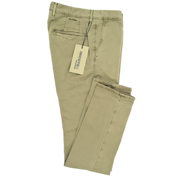 Military green "slacks" chino INCOTEX 9664A/712