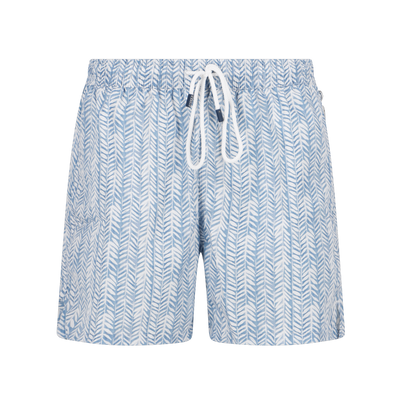 Light blue "Palm pattern" swimwear FEDELI