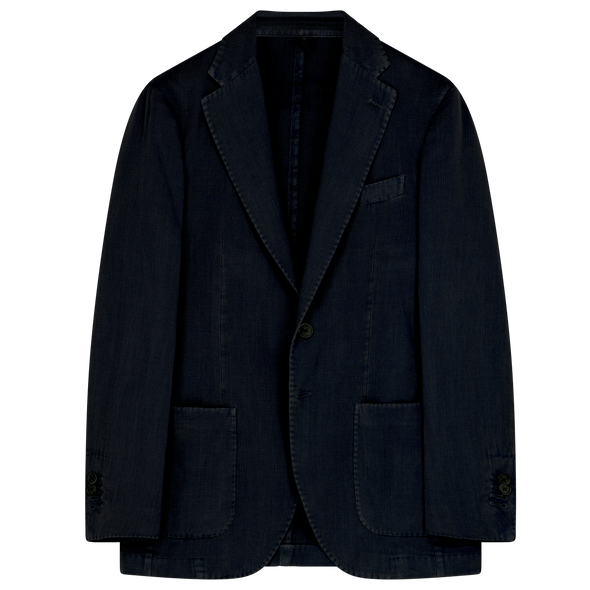 Night "washed" blue sport Jacket SANTANIELLO