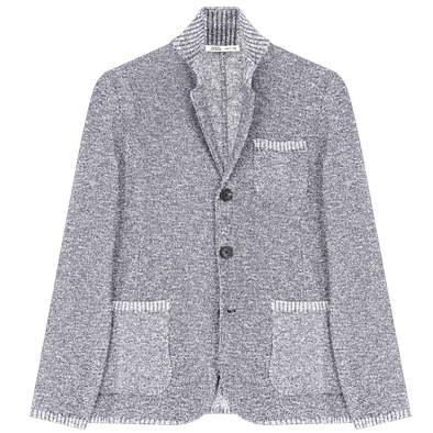 Mottled blue knitted jacket MAURIZIO BALDASSARI